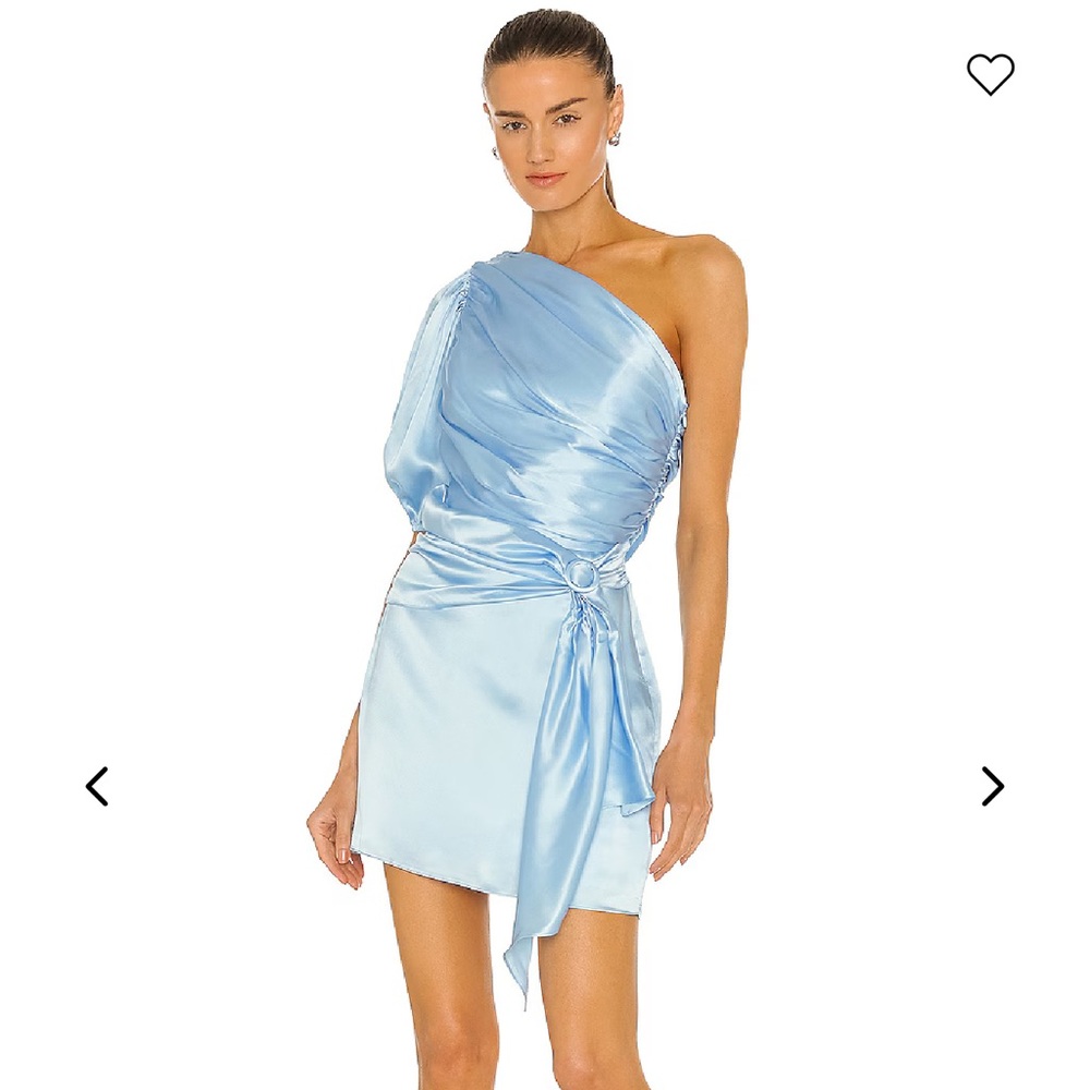 Amanda Uprichard Bexley Silk One Shoulder Mini Dress